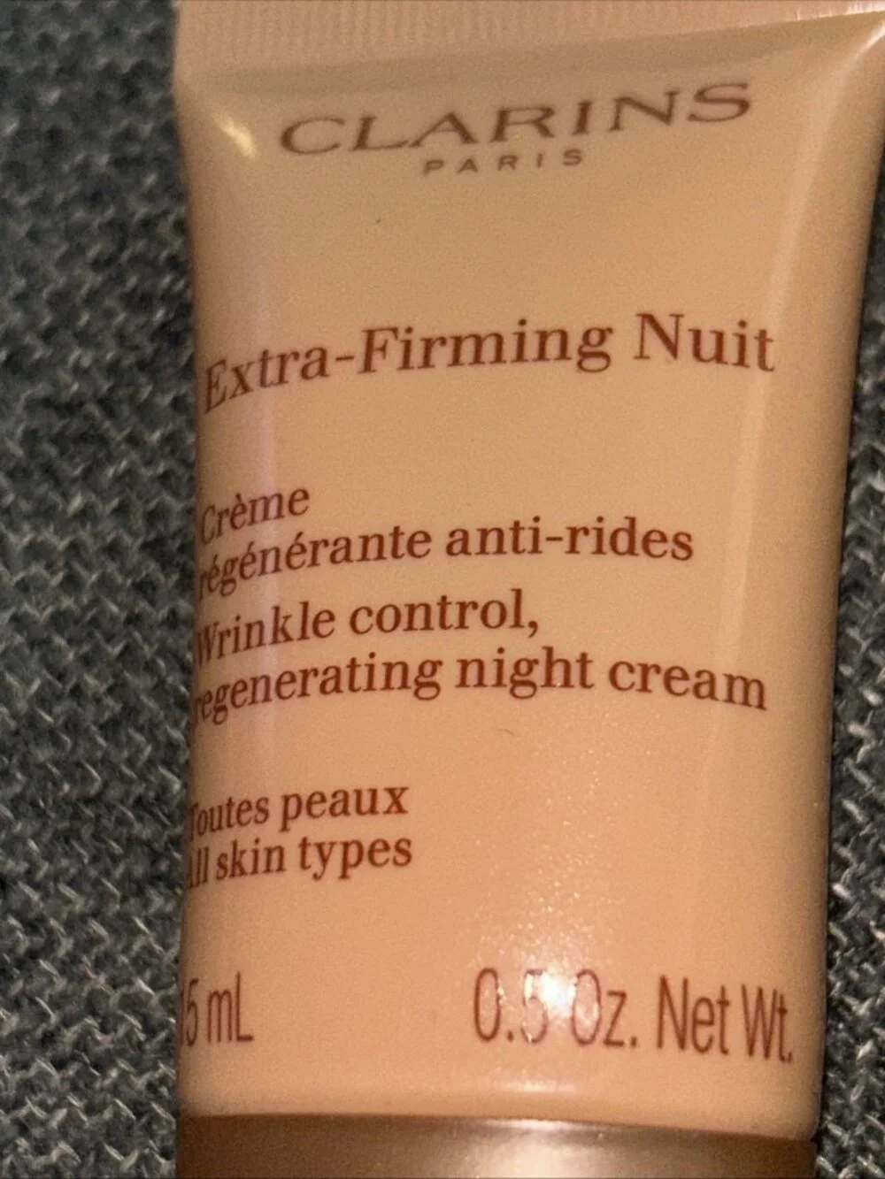 Clarins Extra-Firming Nuit Wrinkle Control, Regenerating Night Cream 0.5oz New